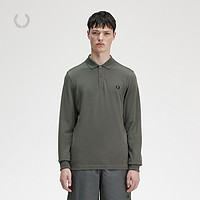 FRED PERRY 男士长袖POLO衫2023冬季新款休闲纯色麦穗刺绣潮M6006