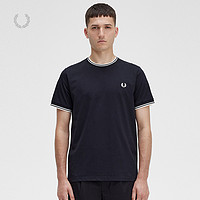 FRED PERRY 男士短袖T恤2024春季新款商务休闲麦穗刺绣纯色潮M1588