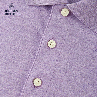 布克兄弟（BrooksBrothers）男士24早春棉质针织衫休闲Polo衫 B545-亮紫色 XS