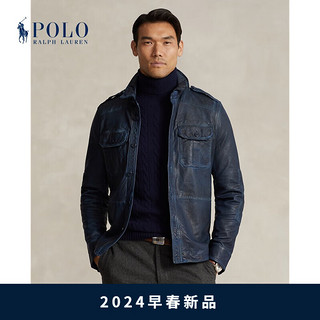 Polo Ralph Lauren 拉夫劳伦 男装 24早春靛蓝色皮革实用夹克RL17792 410-靛蓝色 S