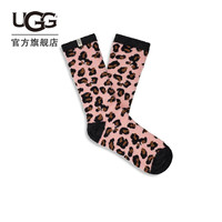 UGG秋季女士休闲舒适中筒袜花纹水手袜 1105868 SKLP  粉色（豹纹印花） O/S SKLP | 粉色（豹纹印花）