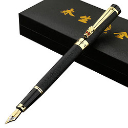 YONGSHENG 永生 龙头钢笔 铱金钢笔办公用品 美工弯尖1.0mm 磨砂黑 企业/私人定制