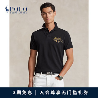 RALPH LAUREN Polo Ralph Lauren 拉夫劳伦 男装 24春农历新年三匹小马Polo衫RL17701 001-Polo黑 XS