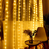 贝工LED窗帘灯串 USB遥控 3米*2米200灯 暖色 春节装饰氛围灯
