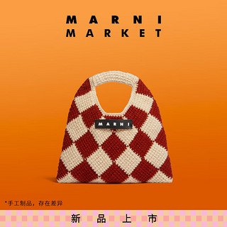 MARNI MARKET DIAMOND菱格针织撞色女士编织手提包 CHW20 UNI