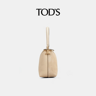 TOD'S【】2024早春女士T CASE小号皮革邮差托特包手提包 米黄色 PZ