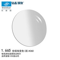依视路（ESSILOR）爱赞全晰眼镜片1.67钻晶膜致A360智能感光变色变灰配镜片1片 1.67-A360