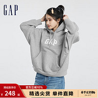 Gap 盖璞 欧阳娜娜同款Gap女装抓绒保暖卫衣805282 灰色 170/96A(M)