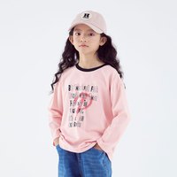 小猪班纳童装2024春装新款儿童长袖T恤中大童女童上衣女孩春季潮