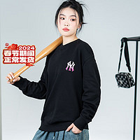 美职棒（MLB）官网 mlb潮流女装套头衫 24 休闲时尚春秋卫衣女 50BKS/纽约洋基/黑色 2XL