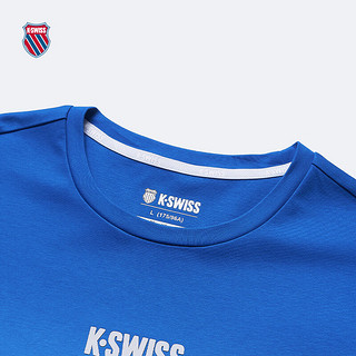 盖世威盖世威（K·SWISS） 男T恤 24春季新款 透气运动休闲长袖 1010037 141白蓝色 M
