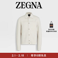 杰尼亚（Zegna）24春夏白色羊毛混纺短夹克UD564A7-DCT860-N01-48