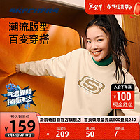 SKECHERS 斯凯奇 情侣针织卫衣男女缤纷休闲系列运动上衣圆领套头衫外套