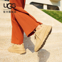 UGG春季男女同款舒适纯色系带圆头厚底老爹鞋时尚休闲鞋 1136845 DRI  浅灰褐色 40 DRI | 浅灰褐色