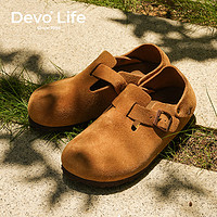 Devo Life 软木鞋休闲鞋复古时尚单鞋舒适情侣秋冬女鞋一脚蹬56144