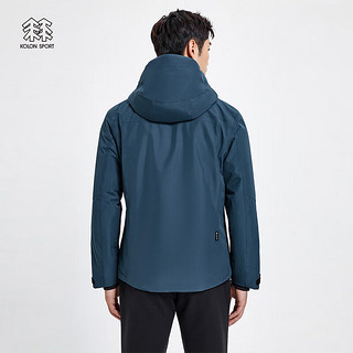 KOLON SPORT/可隆智能加热棉服 男子户外防水防风透汽戈尔面料冲锋衣 LHPJ3SN103-BU 蓝 175/L