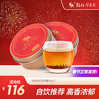 乾红 茶叶 2023新茶现货 其他红茶宜兴特级5800老茶客高香红茶罐装100g