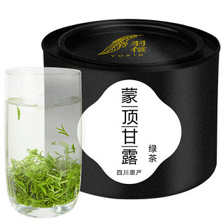 羽信 茶叶特级绿茶2023年新茶蒙顶甘露 头采 四川碧螺春茶 品鉴装 50克