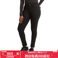 李维斯(Levi's)311塑形紧身牛仔裤女士小脚裤弹力舒适显身材奢侈品潮牌20066897 Black 26 30