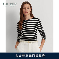 LAUREN RALPH LAUREN 拉夫劳伦 女装 24早春修身版条纹棉质T恤RL61848 001-多色 XS