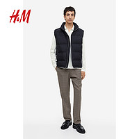 H&M HM男装Polo衫2023冬季新款柔软标准版型长袖V形有领上衣1185908