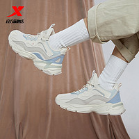 XTEP特步星月女鞋48°软底运动鞋女款冬季老爹鞋轻便百搭休闲鞋子