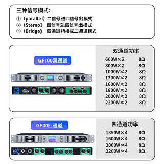 唯舒GF100-800超薄型1U数字功放器带显示屏纯后级专业功放机hifi功放室内室外用四通道/双通道800W*2