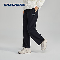 SKECHERS 斯凯奇 男女两穿宽松直筒长裤束脚裤时尚简约百搭运动休闲