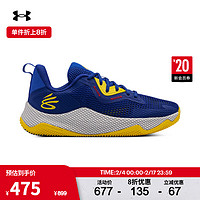 安德玛 UNDERARMOUR）库里Curry HOVR Splash 3男子运动篮球鞋3026275 蓝色400 42.5