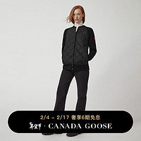 CANADA GOOSE 6期免息：加拿大鹅（Canada Goose） HyBridge女士绗缝针织飞行员夹克羽绒7032L 61 黑色 M