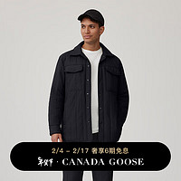 CANADA GOOSE 6期免息：加拿大鹅（Canada Goose） Carlyle 男士绗缝衬衫夹克大鹅外套 6845M 61 黑色 S