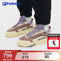 FILA 斐乐 FUSION斐乐潮牌女鞋DESPERADO LOW复古篮球鞋2024春款运动鞋 海狸棕/淡黄色-BP 37.5