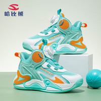 哈比熊（HOBIBEAR）童鞋旋转扣女童鞋春秋儿童运动鞋男童篮球鞋JD52S82绿色36码