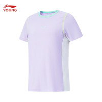 李宁 LI-NING童装儿童T恤女大童综合体能系列冰感舒适短袖T恤YTSU052