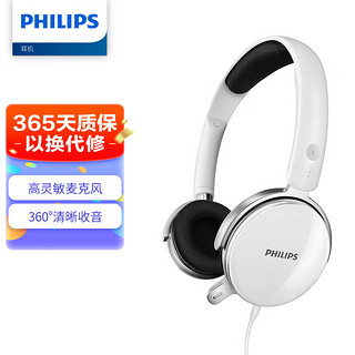 PHILIPS 飞利浦 SHM7110U  耳罩式头戴式有线耳机 白色