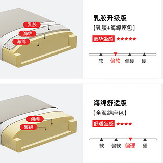 铭府世臻 沙发客厅布艺沙发大小户型沙发科技布沙发实木框架家用客厅沙发现代简约双人沙发2108#海绵款【颜色备注】2.5米大三人位+贵妃 科技布-海绵款【颜色备注】