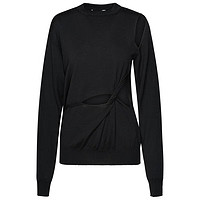 sportmax 奢侈品潮牌 女士 SPORTMAX 镂空圆领毛衣 Black M