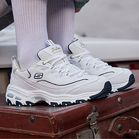 SKECHERS 斯凯奇 女鞋春秋冬季款小白熊运动鞋老爹鞋海军蓝熊猫鞋