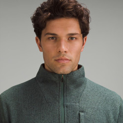lululemon 丨Sojourn 男士拉绒内里针织夹克 LM3EW9S 暗绿色