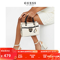 GUESS  24年春女士时尚百搭黑白拼色简约气质杀手包-LG902376 SML-白色 ONE