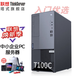 联想ThinkServer T100C 塔式服务器主机 中小企业ERP财务办公电脑 酷睿i9-10900 8G 1T 按需