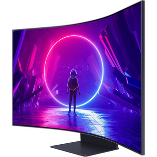 三星（SAMSUNG） 55英寸 4K显示器曲面 165Hz 1ms HDR2000 HDMi2.1 接口 电脑显示屏 S55BG970NC