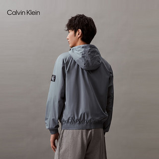 卡尔文·克莱恩 Calvin Klein Jeans24春夏男士字母印花户外休闲运动连帽外套ZM02677 PN6-雾霾蓝 M
