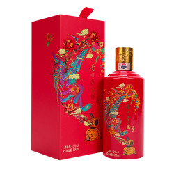 88vipmoutai茅台喜宴中国红43vol酱香型白酒