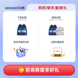 必胜（BISSELL）多功能布艺清洗机喷抽吸一体家用除螨洗地毯清洗机地毯沙发床垫窗帘汽车清洁 小蒸宝3791Z