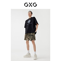GXG 男装 2022年春季新品商场同款星空之下系列短袖印花T恤
