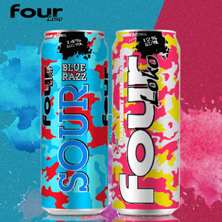 四洛克（four loko）烈性酒果味啤酒斯洛克啤酒695ml罐four loko美国啤酒听装整箱 葡萄口味695ml*6听