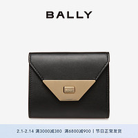 BALLY 巴利 24春夏TILT黑色皮革短钱包卡包6306937 黑色 均码