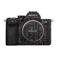 美本堂适用于索尼A7M4相机保护贴膜SONY a74机身贴纸贴皮碳纤维磨砂3M 电路暗金 A7M4