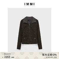 IMMI麂皮绒修身立领夹克132JK127X 深棕 0